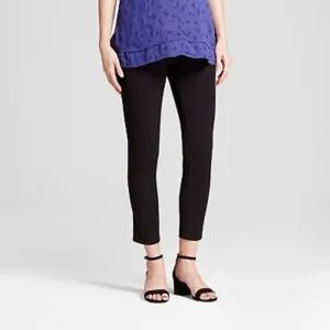 Isabel Maternity Women's Under Belly Ankle Skinny Trousers Pants Size 4 Black